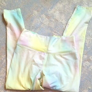 Fabletics Pastel Rainbow Leggings Sz Small